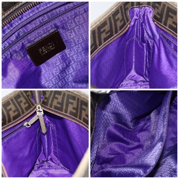 FENDI Zucca Canvas Tote Bag PVC Black Brown Auth ep11387 - Picture 16 of 16